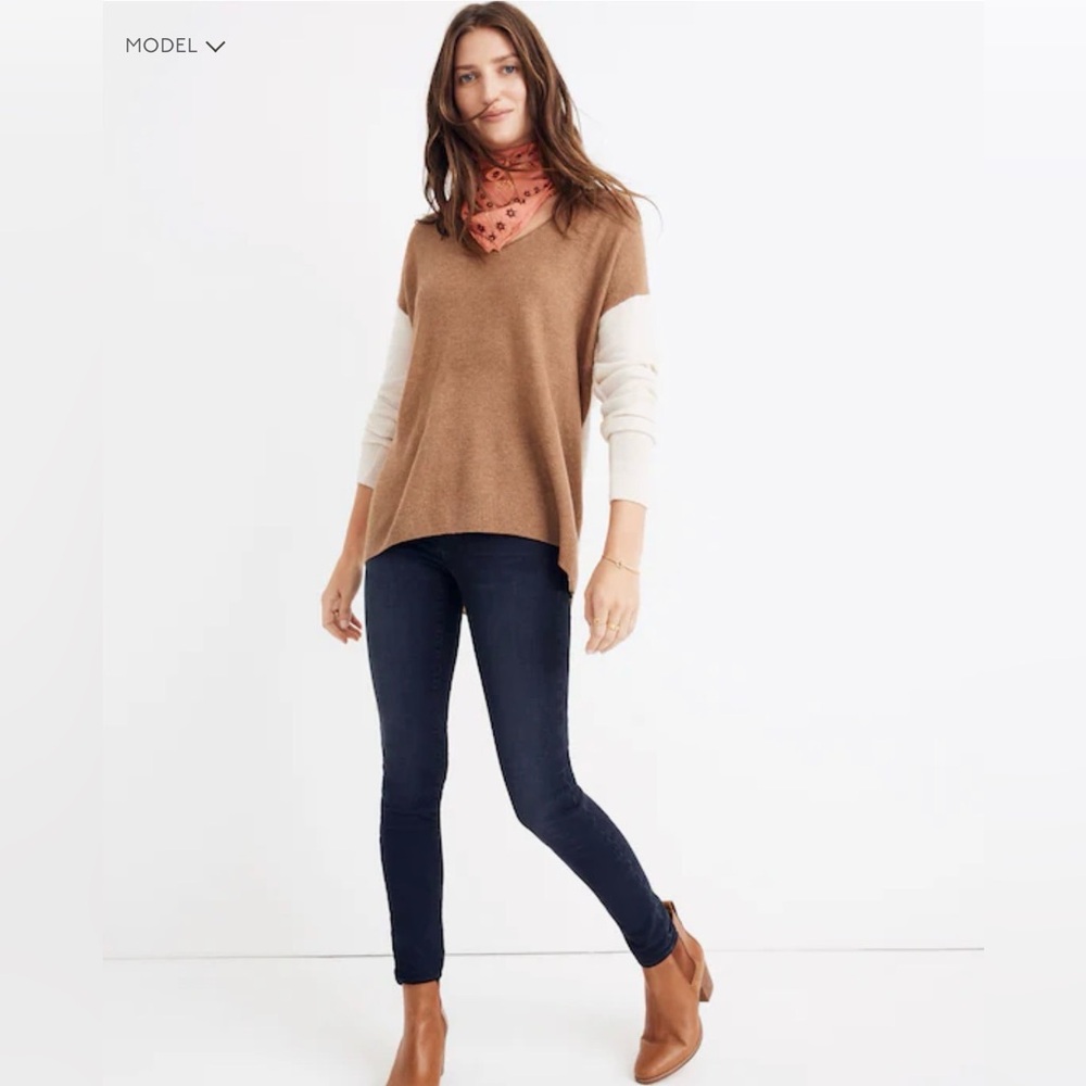 Madewell Merino Wool & Alpaca Blend Kimball Pullover Sweater in Colorblock